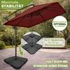 tillvex® Alu Sonnenschirm Rechteckig Ø 330 cm Rot + Produktbild-Vorschau 8