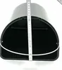 A black bucket with a metal rim and a ruler measuring its height. Produktbild-Vorschau