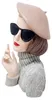 Deko Büste Dame im Strickpullover mit Hut und Sonnenbrille Produktbild-Vorschau 8