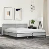 vidaXL Bettgestell Grau Sonoma 200x200 cm Holzwerkstoff und Produktbild-Vorschau 2