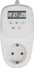 A white digital thermostat with a plug and an electrical socket. Anteprima dell’immagine prodotto