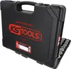 A black plastic tool case with the KS Tools logo and product information, partially open to reveal a set of sockets. Náhľad obrázku produktu