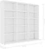 vidaXL CD-Regal Weiß 100x23x89,5 cm Holzwerkstoff Produktbild-Vorschau 8