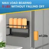 Uniqoos® Scaffale da parete nero salvaspazio con Anteprima dell’immagine prodotto 5