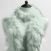 Sciarpa di piume boa, lunghezza 180 cm, bianco/verde Anteprima dell’immagine prodotto 1
