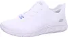 A single white Skechers women's sneaker shown from a side-angle. Voir les images du produit
