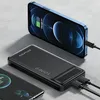 A black Awei power bank is shown charging two smartphones, one of which is a blue iPhone. Náhled obrázku produktu