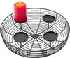 Metalen kerstkrans met rooster, zwart, voor 4 kaarsen - 36 Productafbeelding-voorbeeld 1