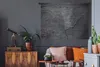 MuchoWow® Wandteppich Wandbehang Beton - Schwarz - Riss Produktbild-Vorschau 5