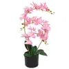 vidaXL Künstliche Orchidee mit Topf 65 cm Rosa Produktbild-Vorschau 2