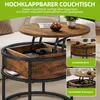 Couchtisch Rund, höhenverstellbar, Kaffeetisch mit Produktbild-Vorschau 4