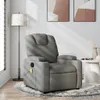 vidaXL Fauteuil de massage gris foncé Tissu Voir les images du produit 9