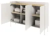 Selsey Tovi - Sideboard 3-türig, 140 cm, Weiß / Holzoptik Produktbild-Vorschau 4