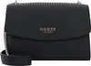 A black Guess handbag with a chain strap is shown against a white background. Produktbild-Vorschau