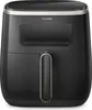 A front view of a black Philips air fryer on a white background. Náhled obrázku produktu