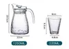 Glaskaraffe mit Deckel 1 Liter inkl. 4 Gläser 5 teiliges Produktbild-Vorschau 4