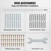 A collage of different hardware accessories for installation. Anteprima dell’immagine prodotto