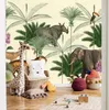 Vlies Fototapete - Jungle Land With Animals in the Style of Produktbild-Vorschau 2