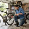 Fietspomp met manometer, vloerpomp, stabiel, geschikt voor Productafbeelding-voorbeeld 2