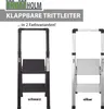 Alu Trittleiter 2-stufig klappbar Handlauf 150 kg Produktbild-Vorschau 9