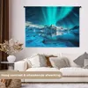 MuchoWow® Wandteppich Wandbehang Nordlicht - Eis - Schnee - Produktbild-Vorschau 2
