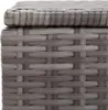 A close-up view of the woven texture of a grey poly rattan storage box. Náhľad obrázku produktu