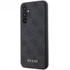 A side view of a gray phone case with a repeating Guess logo pattern. Produktbild-Vorschau