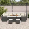 Garten-Sofa-Set 10 pcs Schwarz Poly-Rattan Produktbild-Vorschau 3