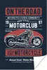 MuchoWow® Poster Motorrad - Retro - Briefe - Schwarz Produktbild-Vorschau 1
