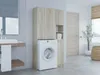 Waschmaschinenschrank Badschrank Badregal lange Tür Sonoma Produktbild-Vorschau 3