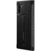 A black Samsung phone case with a kickstand is shown from a side angle against a white background. Produktbild-Vorschau