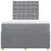 Eleganten-Stil Boxspringbett mit Matratze Hellgrau 120x200 Produktbild-Vorschau 5