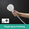 Hansgrohe Crometta, Handduschbrause mit Kopf, Chrom, Weiß, Produktbild-Vorschau 8