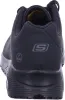 The back view of a black Skechers sneaker. Voir les images du produit
