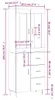 vidaXL Highboard Betongrau 69,5x34x180 cm Holzwerkstoff Produktbild-Vorschau 8