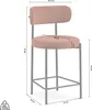 Set aus 2 Barhockern, 65 cm hoch, Bezug aus Produktbild-Vorschau 3