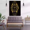 Pop Art Uhr Gold Style Leinwandbild Wandbild Kunstdruck XXL Produktbild-Vorschau 3