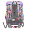 The back view of a colorful backpack with adjustable straps and buckles. Anteprima dell’immagine prodotto