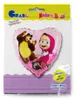 Pallone in foil Masha e Orso, cuore - 46 cm Grabo Anteprima dell’immagine prodotto 2
