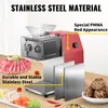 A meat slicer machine with various food items displayed around it, highlighting its features. Náhled obrázku produktu