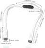 A diagram showing the dimensions of a white LED neck lamp. Produktbild-Vorschau