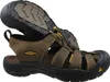 A pair of brown KEEN sandals shown from a slightly elevated angle, with one sandal lying flat and the other angled upwards to show its sole. Produktbild-Vorschau