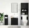 vidaXL Badschrank Schwarz Eichen-Optik 60x33x61 cm Produktbild-Vorschau 3