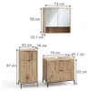 Badmöbel-Set Vicco Eliza Viking Oak 3-teilig, Model 59689 Produktbild-Vorschau 2