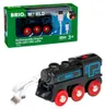 Brio Zwarte draadloze slot met Mini-USB, model 33599 Productafbeelding-voorbeeld 1