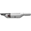 A side view of a white handheld vacuum cleaner against a white background. Produktbild-Vorschau