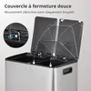 Vidacharmy 2×20L poubelle en inox avec pédale et filtre Voir les images du produit 5