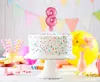 Décoration de gâteau Mini ballon en plastique rose chiffre Voir les images du produit 1