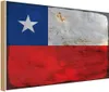 vianmo Holzschild 12x18 cm Chile Rost Flagge Fahne Wappen Produktbild-Vorschau 1