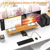 KVM prepínač pre 2 monitory a 2 počítače s podporou dvoch Náhľad obrázku produktu 7